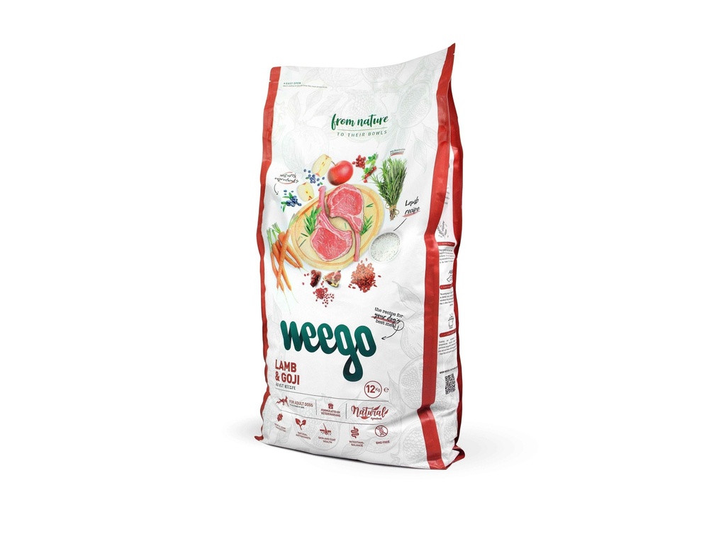 Weego Ração Seca para Cão Borrego e Goji 12 kg