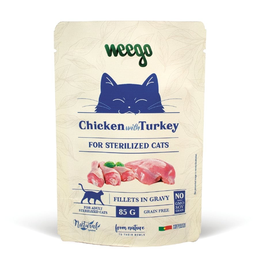 Weego Alimento Húmido para Gato Peru para Gatos Esterilizados 85 g