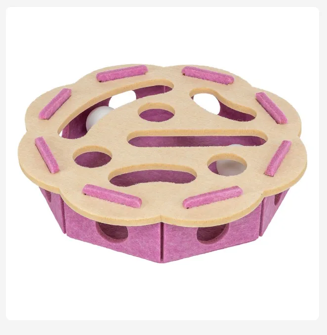 JOGO "WHOLE'N'ROLL FLOWER" P/ GATOS - ø 30x7,5 CM (LILAS)