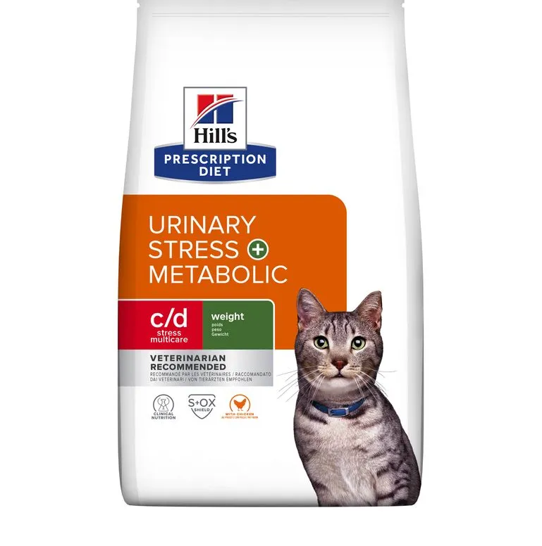 Hill's Prescription Diet com d Multicare Stress + Metabolic alimento seco para gato com Frango — Embalagem de 1,5 kg