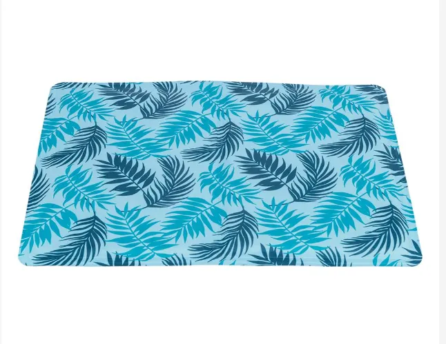 [TX28764] TAPETE DE ARREFECIMENTO "PALM LEAF" 50x40 CM (AZUL CLARO)