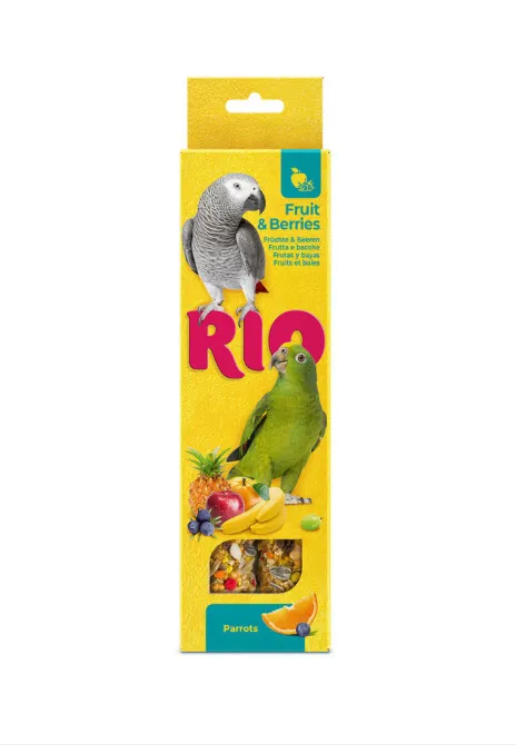 Rio — stick fruta e Bagas para Papagaios 2 × 90 g Alimento para Aves