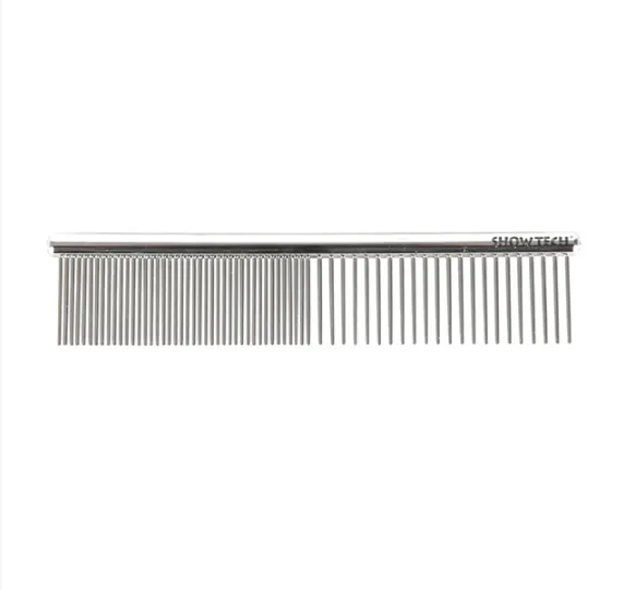 Pente Show Tech — Cromado — / Dentes para Cão 11,5 cm 19 mm