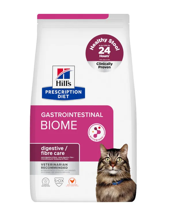 Hill's Prescription Diet Gastrointestinal Biome alimento seco para gato com Frango — Embalagem de 1,5 kg