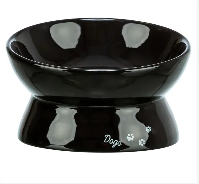 GAMELA ELEVADA CERAMICA P/ CAES 0,35 LT / ø17CM (PRETO)