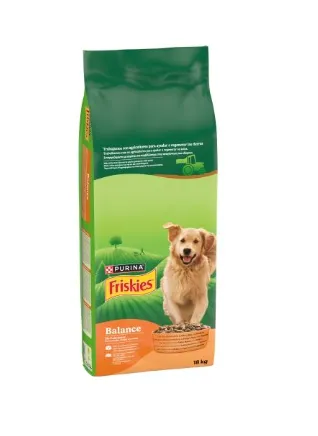 Friskies® Adult Balance Frango, Vaca, Legumes Ração Seca para Cão 18 kg