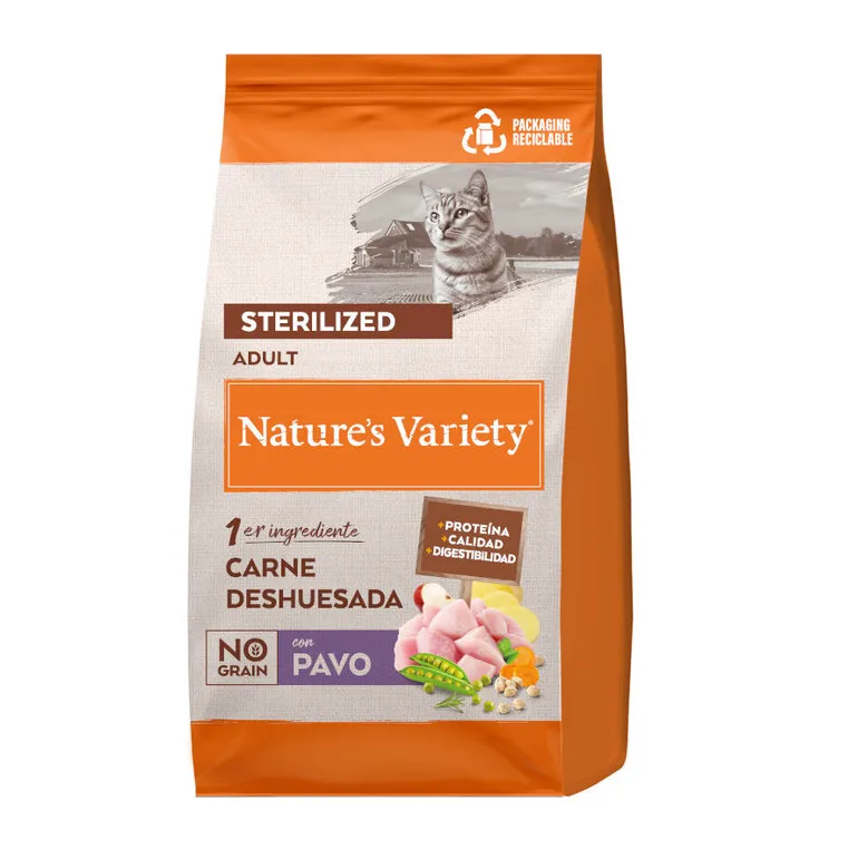 Nature's Variety Original No Grain Sterilised Ração Seca de Peru para Gato 7 kg