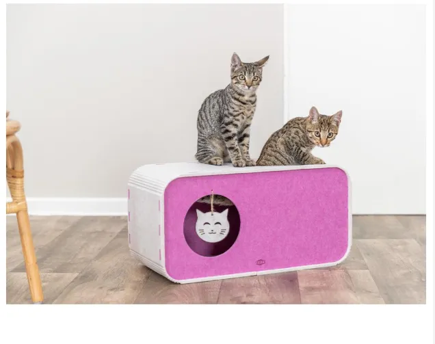GRUTA RETANGULAR "LUCY" 58x29x27 CM (AREIA/LILAS)