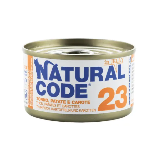 Natural Code 23 Alimento Húmido de Atum, Batata e Cenoura para Gato 85 g