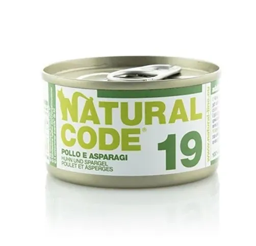 Natural Code 19 - Alimento Húmido para Gato - Frango e Aspargos - Quantidade : 85 g