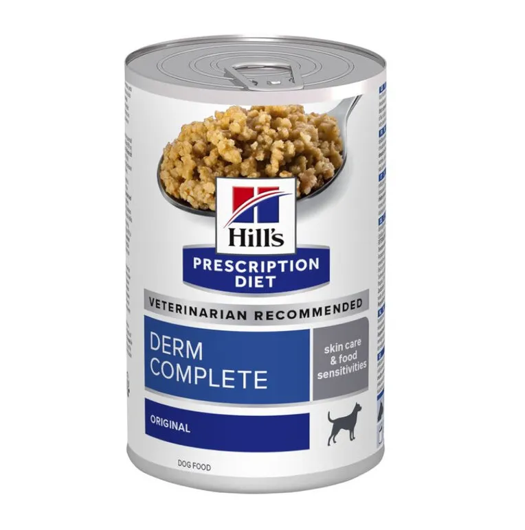 Hill's Prescription Diet Derm Complete alimento húmido para cão - Lata de 370g