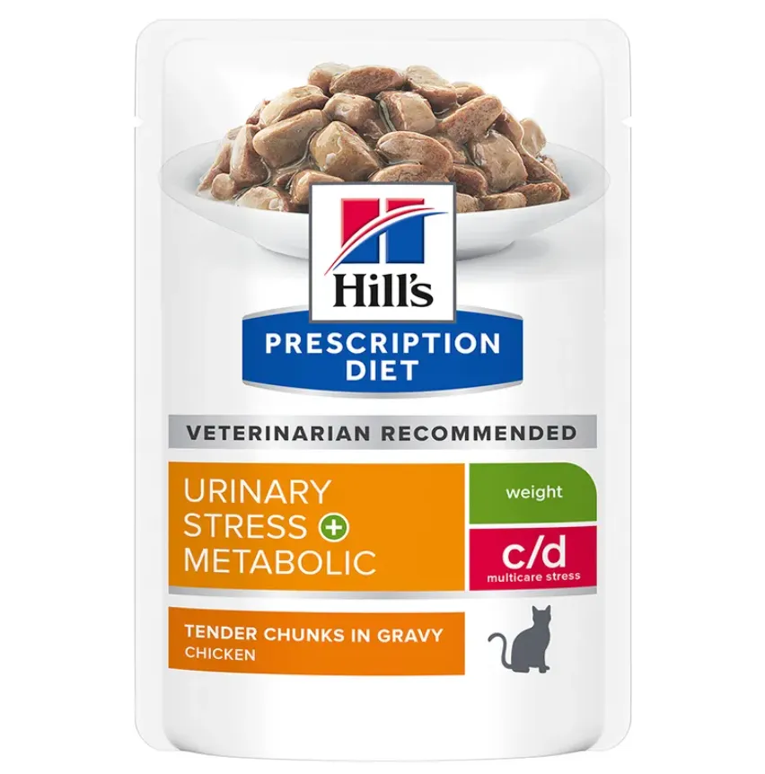 HILLS PD FELINE C/D URINARY STRESS+METABOLIC 85G (BOLSITAS)