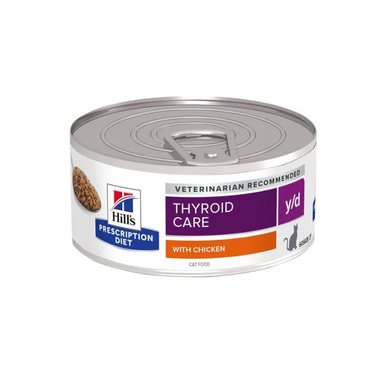 Hill's Prescription Diet y/d Cuidado da Tiroide alimento húmido para gato - Lata de 156g