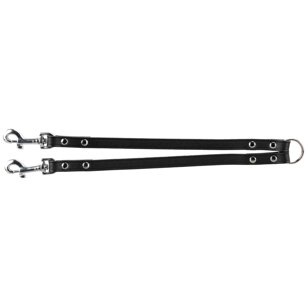 TERMINAL DUPLO EM PELE "BASIC" 30 CM / 10 MM (PRETO)  »