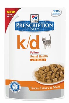 [607550] Hill's Prescription Diet k/d Cuidado Renal alimento húmido para gato com salmão - Saqueta de 85g x 12 unidades