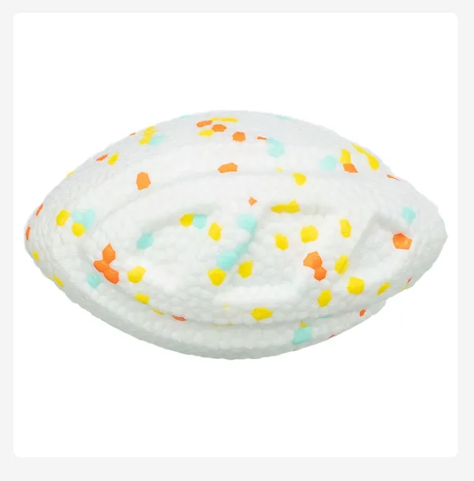 [TX33433] BOLA DE RUGBY "LIGHT & STRONG" 12,5CM (BRANCA/MULTICOLORIDA)
