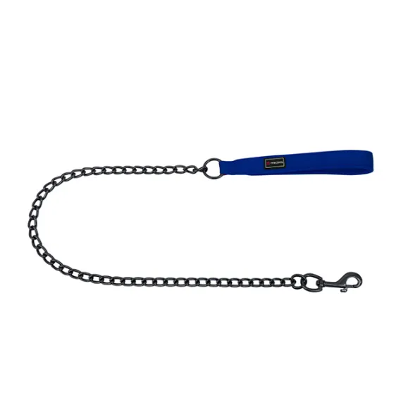 trela metalica gun c pega nylon 3,5mm 20mm 100cm azul