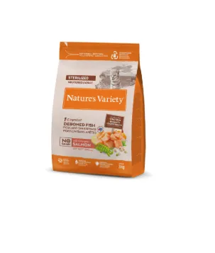 Nature's Variety Cat No Grain Sterilized Salmon Nor Ração Seca para Gato 3 kg
