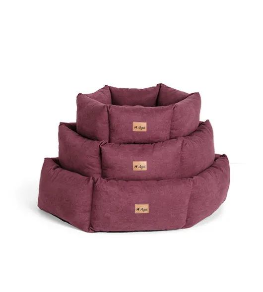 [AG10148] Agui Urban Hexagonal Donut 90X90X28CM Bordeaux