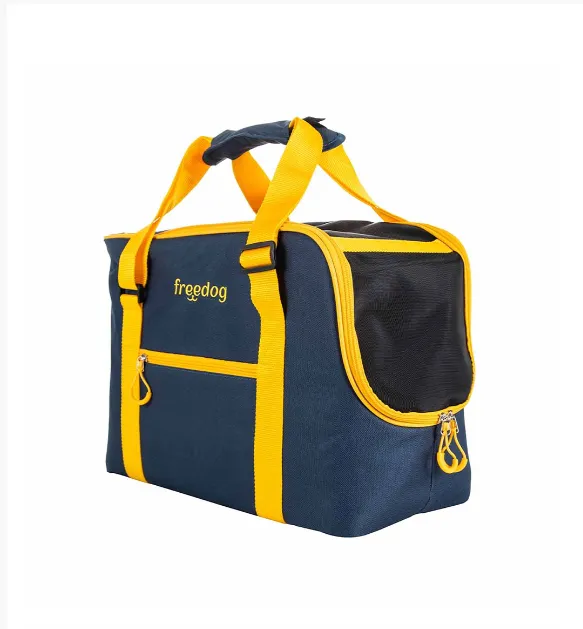 TRANSPORTADORA TOTE TRAVELTAILS - BLUE & MUSTARD 45x21x30 CM