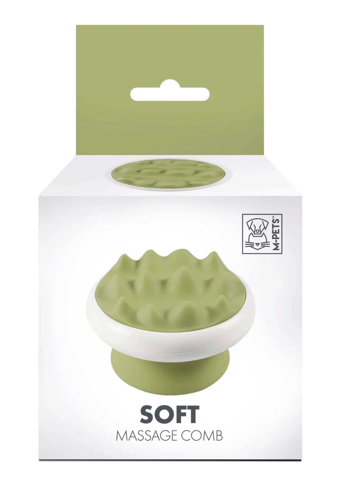 M-PETS SOFT MASSAGE COMB VERDE