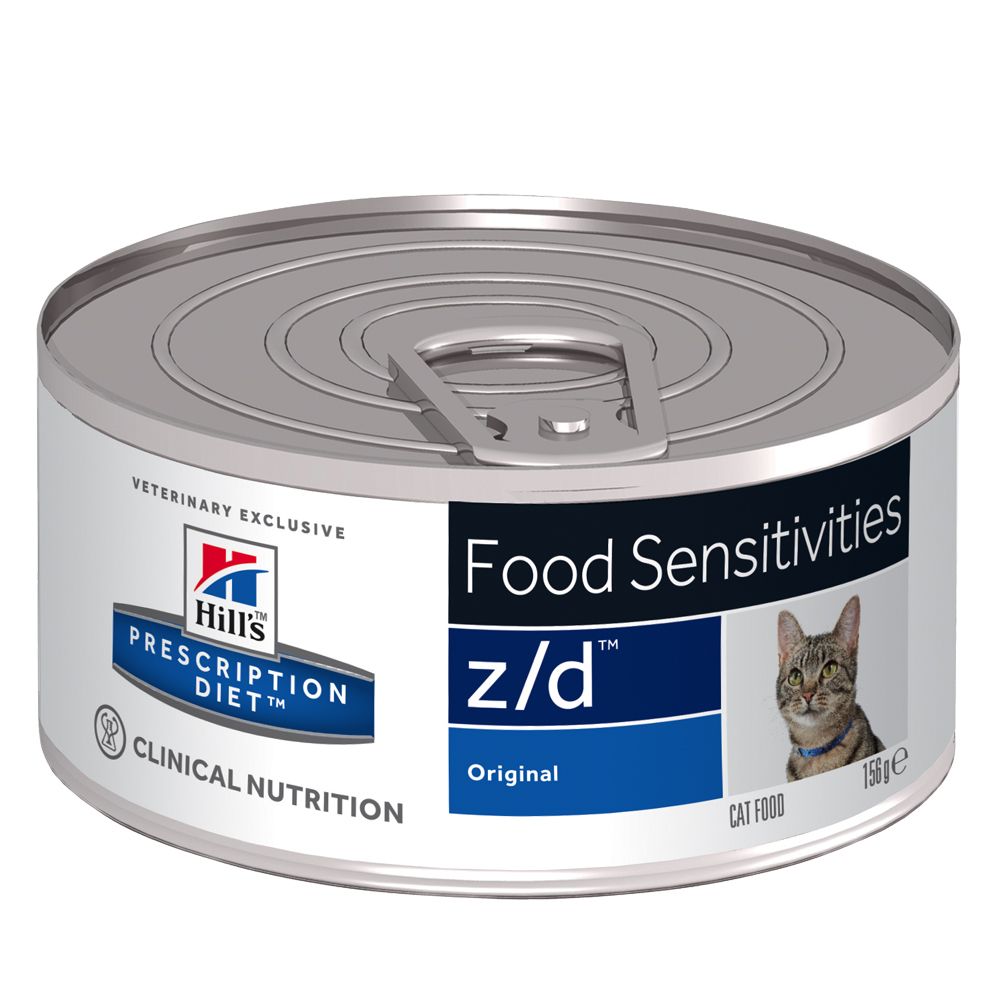 Hill's Prescription Diet z/d Sensibilidades Alimentares alimento húmido para gato — Lata de 156 g