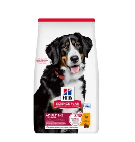 Hill's Science Plan alimento seco para cão adulto de raça grande com Frango — Embalagem de 14 kg