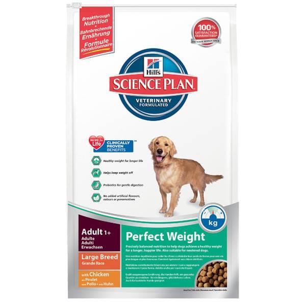 Hill's Science Plan Perfect Weight alimento seco para cão adulto de raça grande com Frango — Embalagem de 12 kg