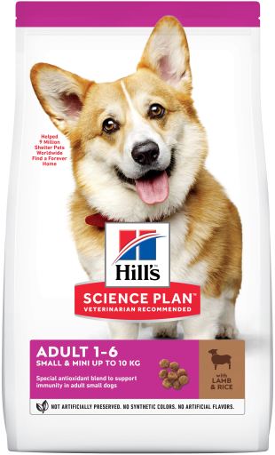 Hill's Science Plan alimento seco para cão adulto de raça pequena e mini com Borrego e arroz Embalagem 1,5 kg