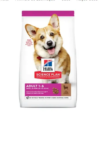 Hill's Science Plan alimento seco para cão adulto de raça pequena e mini com Borrego e arroz Embalagem 1,5 kg