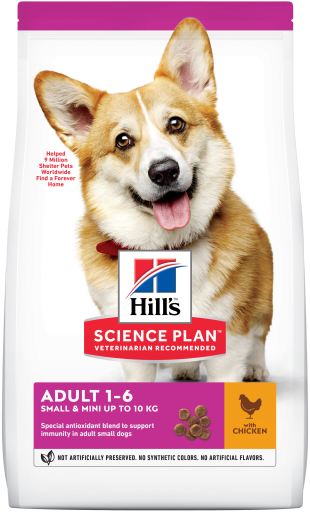 Hill's Science Plan alimento seco para cão adulto de raça pequena e mini com Frango — Embalagem de 300 g