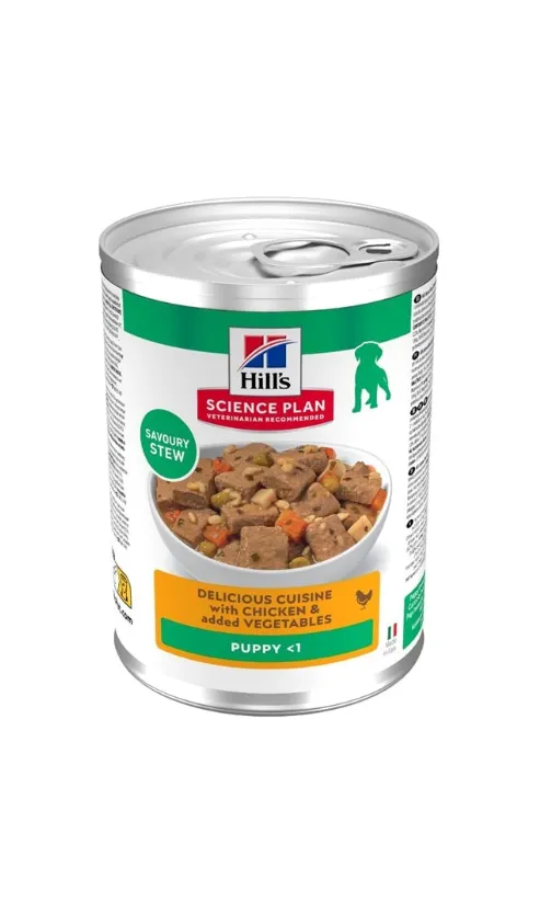 Hill's Science Plan guisado para cachorro com frango e vegetais adicionados  363 g Lata