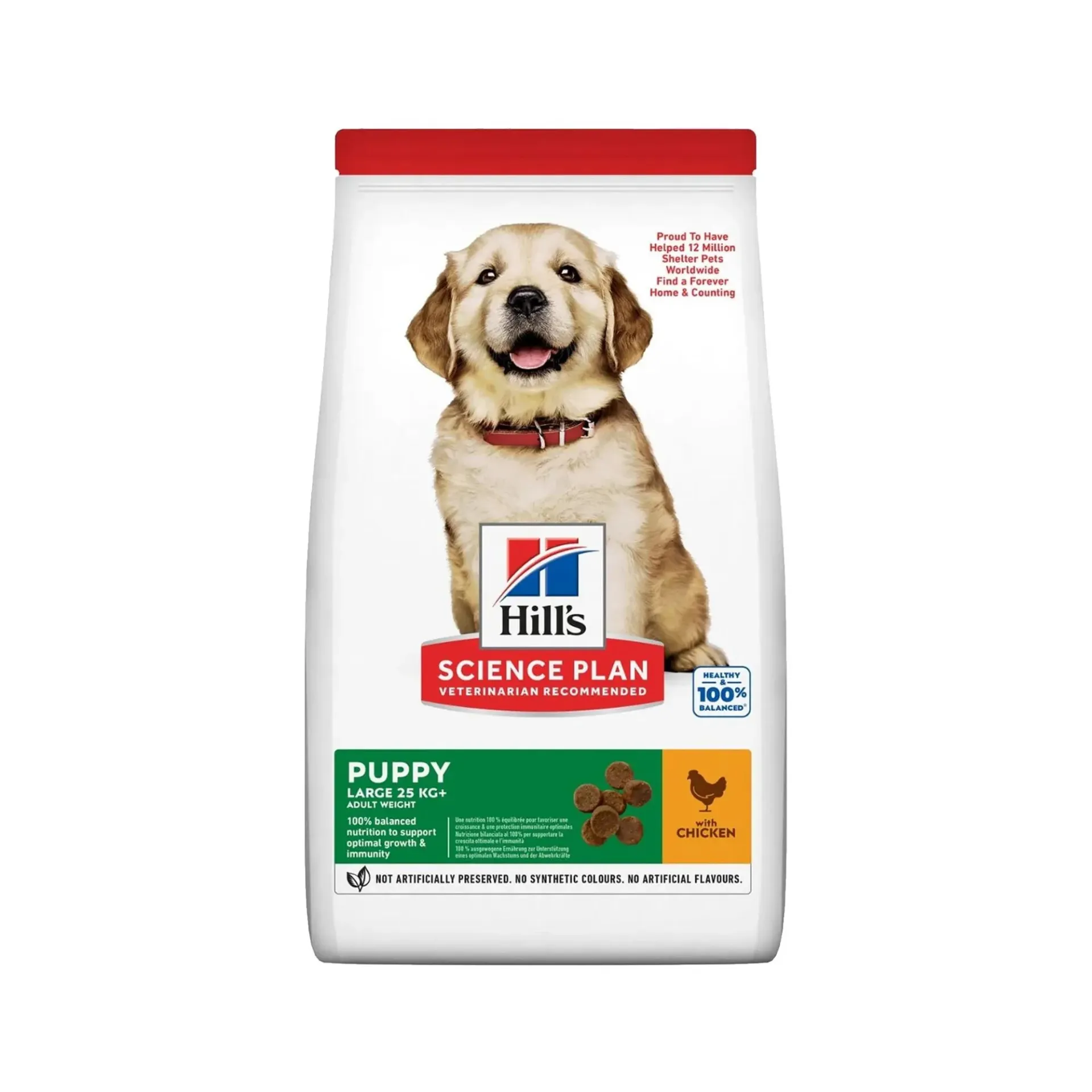 Hill's Science Plan alimento seco para cachorro de raça grande com frango - Embalagem de 14,5kg