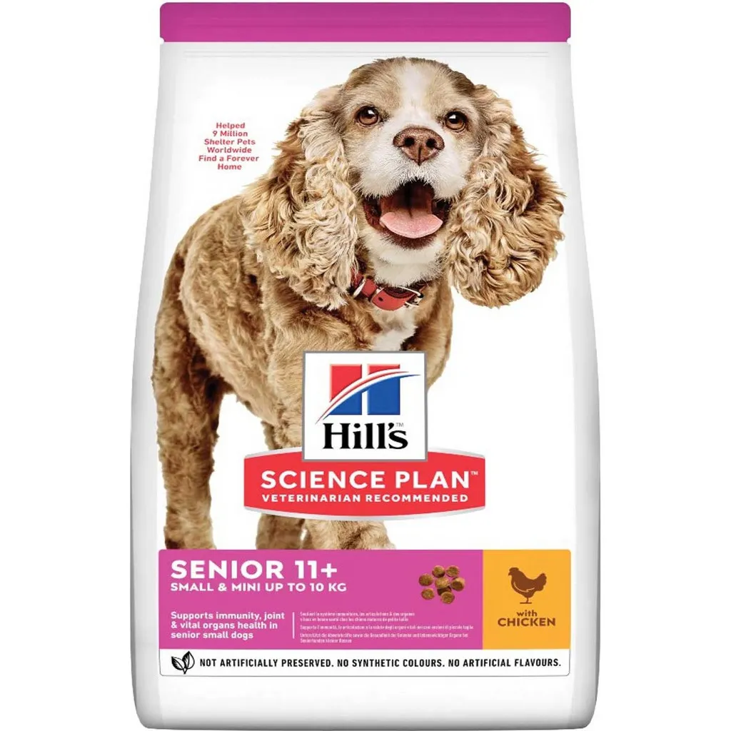 Hill's Science Plan alimento seco para cão sénior de raça pequena e mini com Frango — Embalagem de 1,5 kg