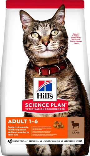 [604066] Hill's Science Plan alimento seco para gato adulto com borrego - Embalagem de 1,5kg