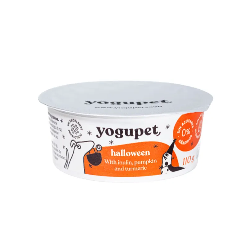 Yogupet - Iogurte de abóbora e curcuma para cão e gato - Edição de Halloween