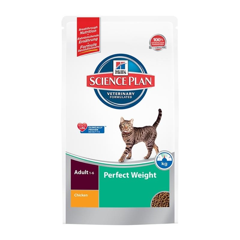 [604085] Hill's Science Plan Perfect Weight alimento seco para gato adulto com frango - Embalagem de 1,5kg