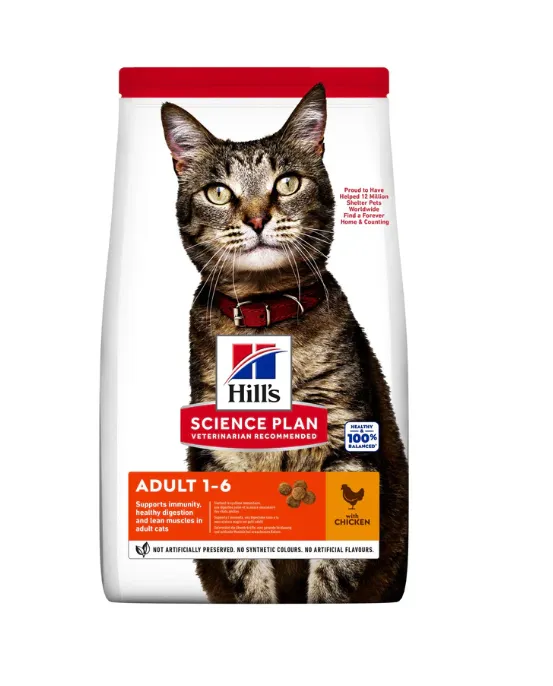 Hill's Science Plan alimento seco para gato adulto com Frango — Embalagem de 1,5 kg