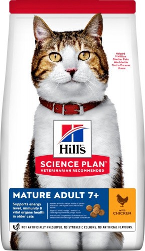 [604097] Hill's Science Plan alimento seco para gato adulto maturo com frango - Embalagem de 1,5kg