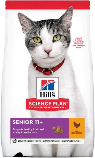 [604104] Hill's Science Plan alimento seco para gato sénior 11+ com frango - Embalagem de 1,5kg