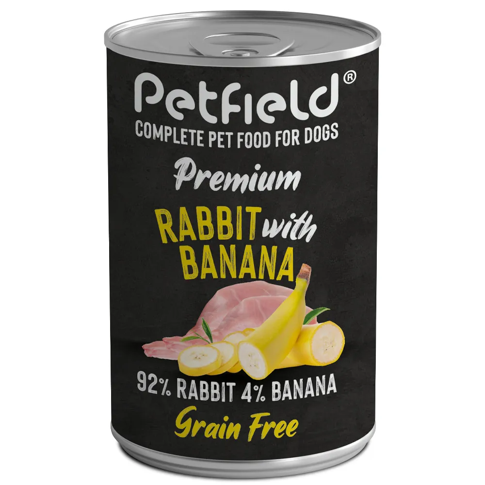 ALIMENTO HÚMIDO CÃO COELHO & BANANA 400GR