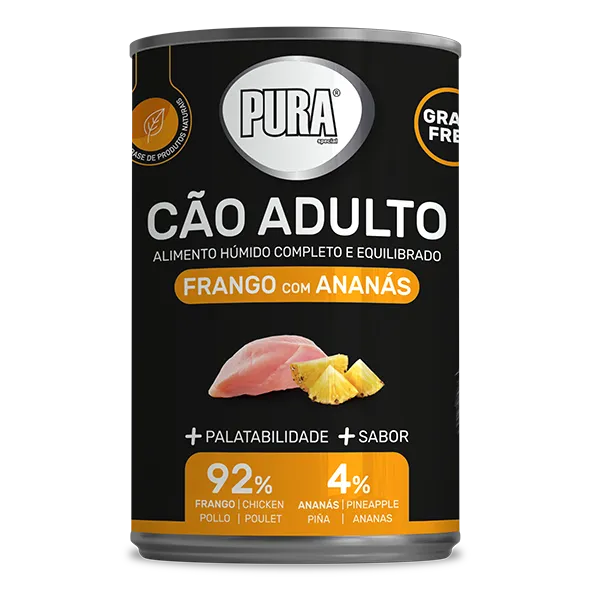 Pura Alimento Húmido para Cão com Frango e Ananás 400 g