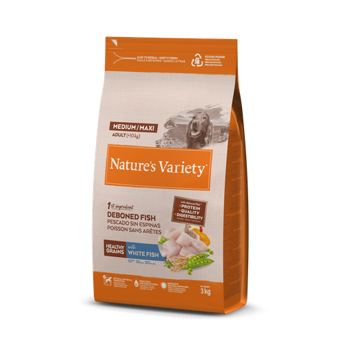 NV DOG GRAIN MED ADULT WHITE FISH 3KG