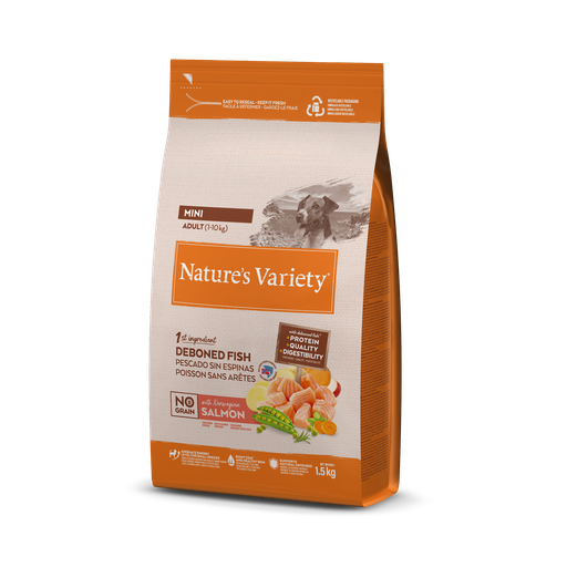 NV DOG NO GRAIN MINI ADULT SALMON NOR 1,5KG