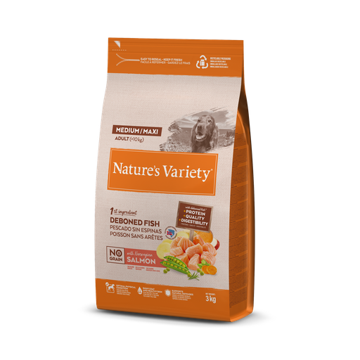 NV DOG NO GRAIN MED ADULT SALMON NOR 3KG