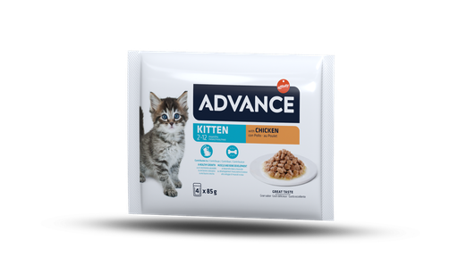 ADV CAT WET KITTEN CHICKEN MULTIPACK (4X 85GR)