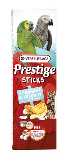 Sticks Parrots with Banana & Cocolnut topping - 2 pieces 140 g