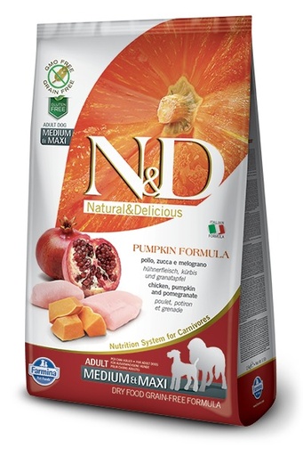 N&D Pumpkin Dog Chicken&Pomegranate Adult Med/Max 2,5Kg