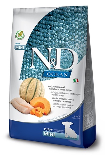 N&D Ocean Dog Cod,Pumpkin&Cant Melon Puppy Mini 2,5Kg