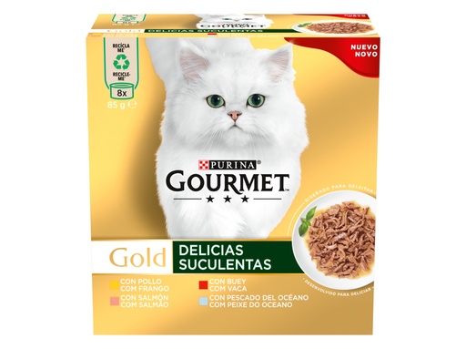 GOURMET GOLD Delicias Suculentas Misto Húmido (SingleServe) (8x85g)